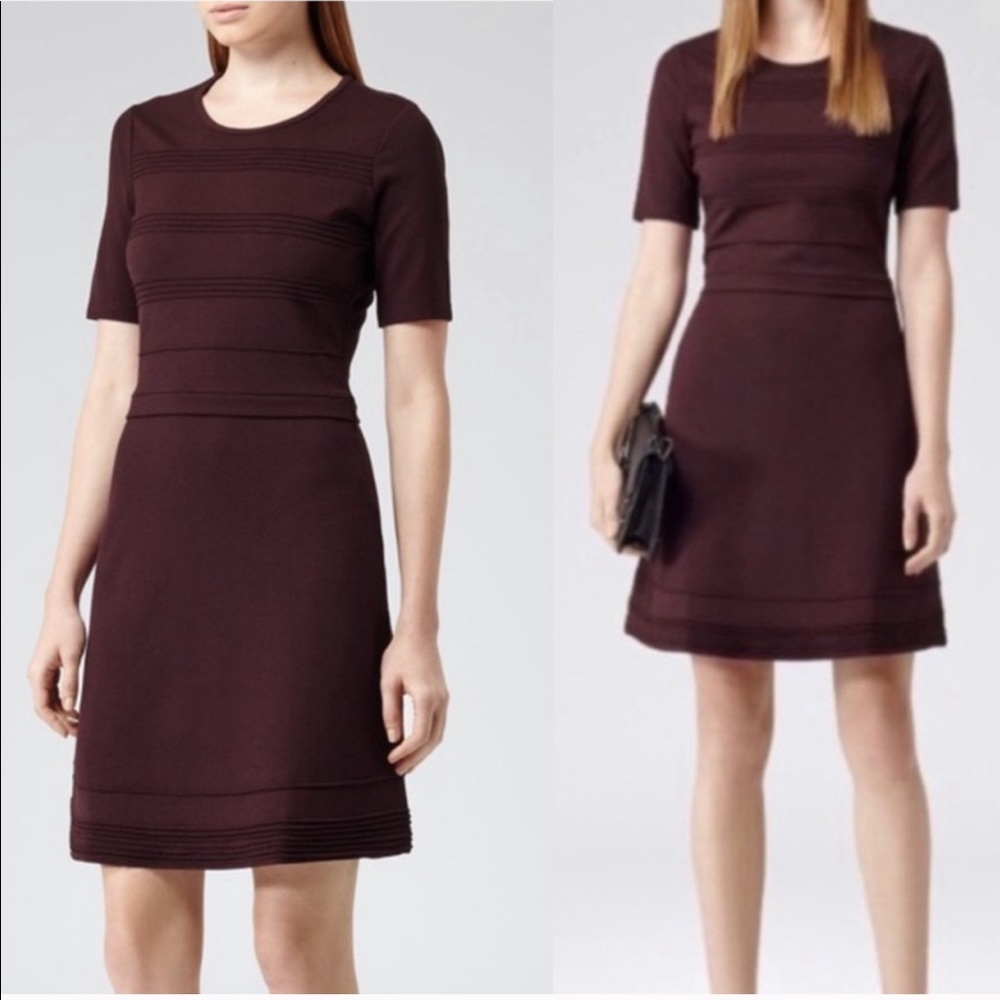 Reiss Anabell oxblood for flare dress